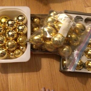 So Many Vintage Gold Ornaments
